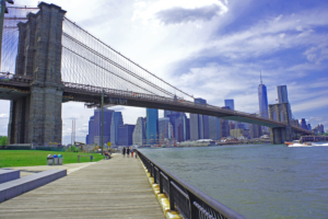 Brooklyn Bridge and East River seen from Brooklyn Bridge Park