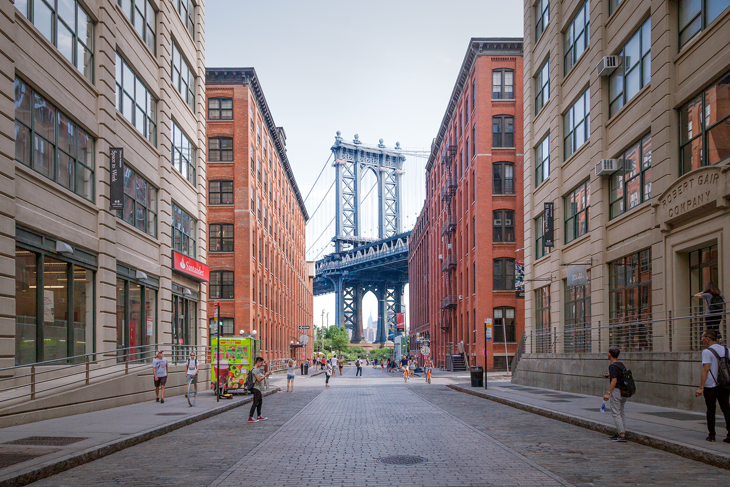 View of Manhattan Bridge from Washington Street
